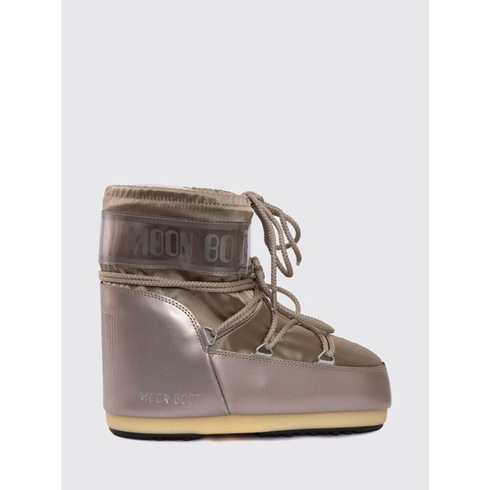 Moon Boot Women Moon Boot Icon Low Laminated Nylon Snow Boots In Silver And Gold